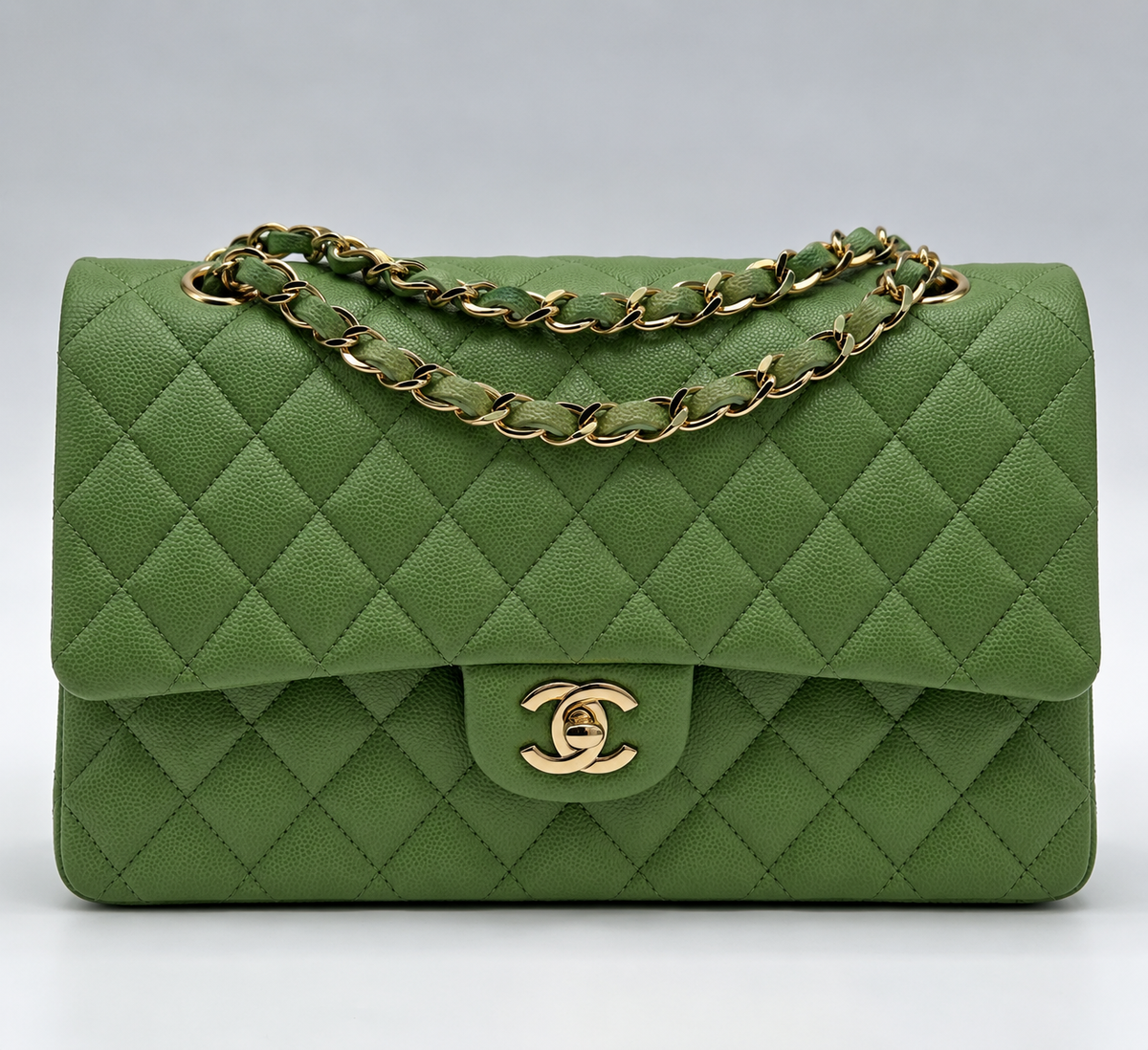 Borsa chany classic verde 25cm