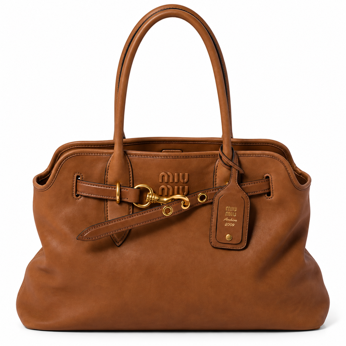 Borsa miu avy marrone