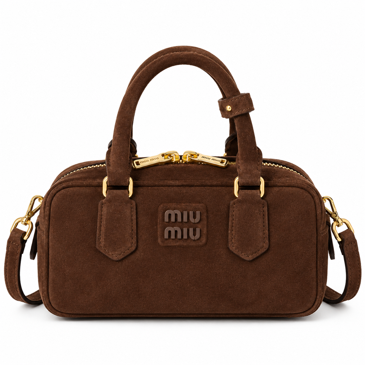 Borsa miu arcy marrone