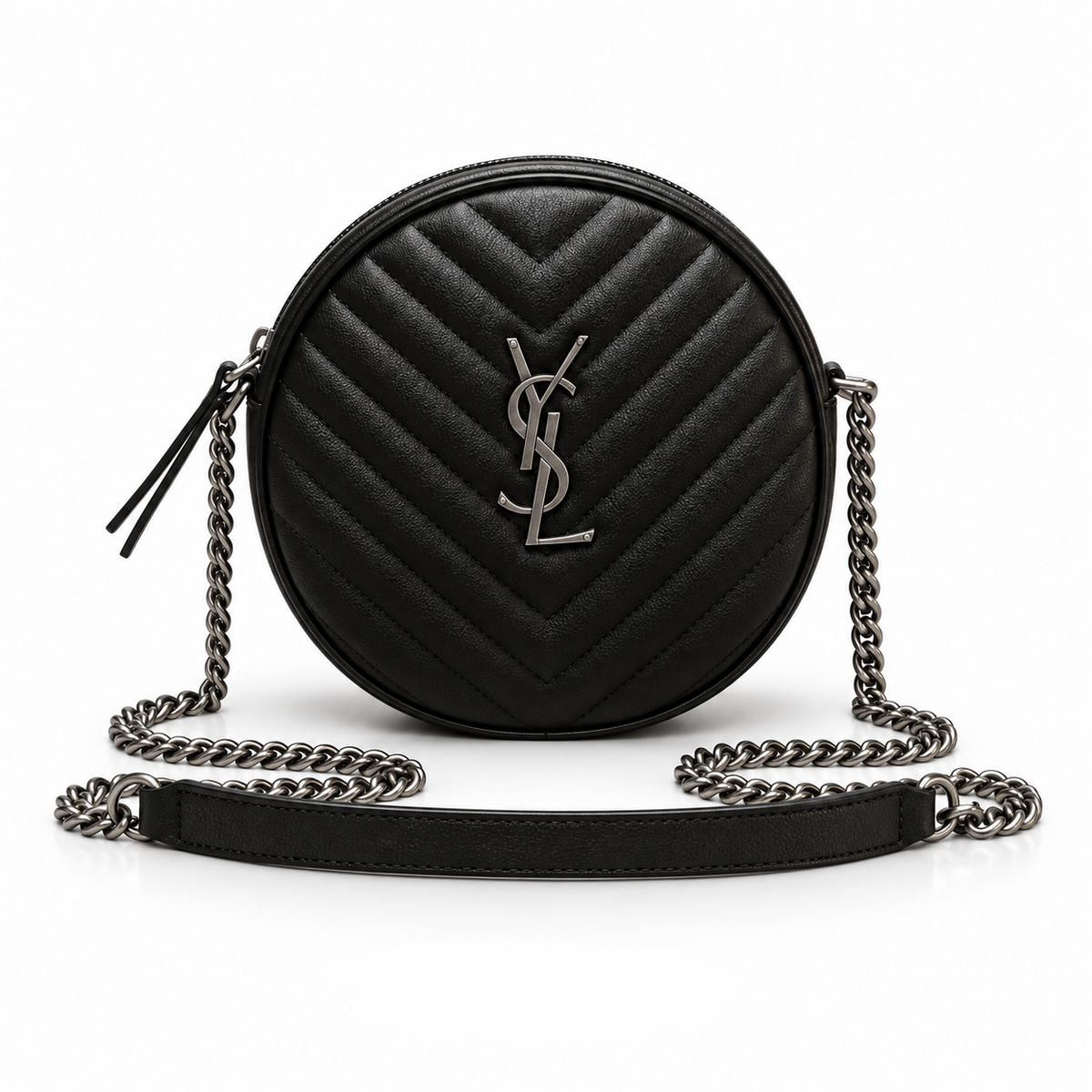 Borsa laury round nera argento