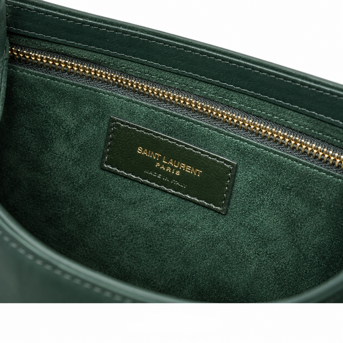 Borsa hobo verde croc 23cm